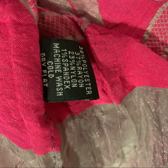 Lapis Strapless Tube Top Dress, Pink Embroidered Floral Print, One Size - Picture 5 of 6